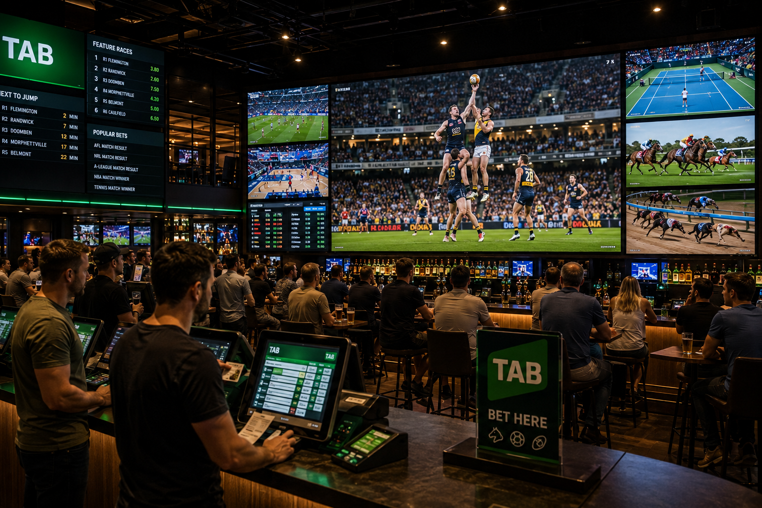 TAB facilities inside Jupiters Hotel & Casino Gold Coast  Sports Bar