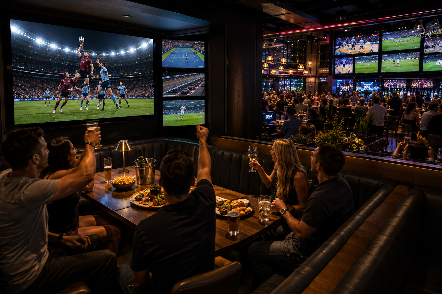 VIP viewing booths inside Jupiters Hotel & Casino Gold Coast  Sports Bar